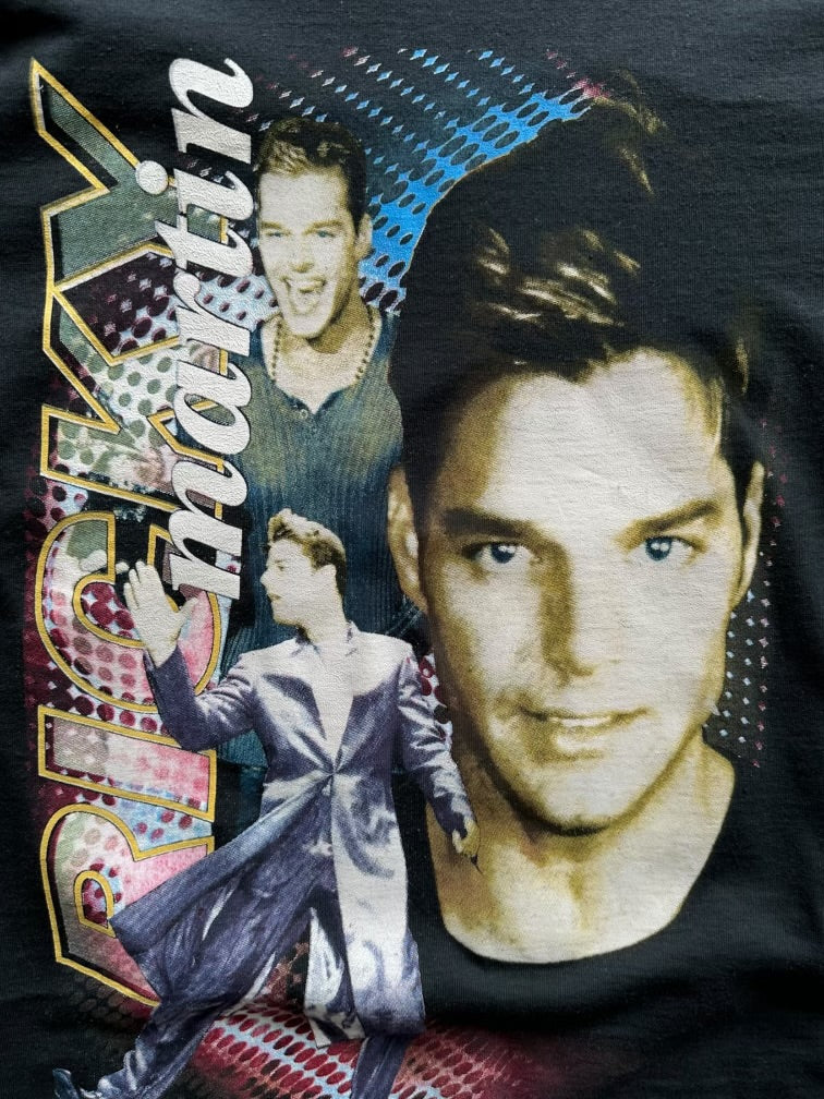 90s Ricky Martin Rap Style Graphic T-Shirt - Small