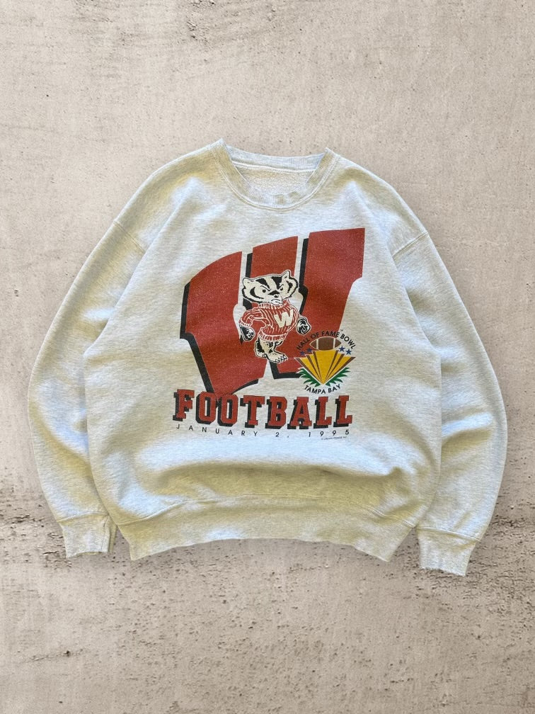 90s Wisconsin Badgers Football Graphic Crewneck - XL