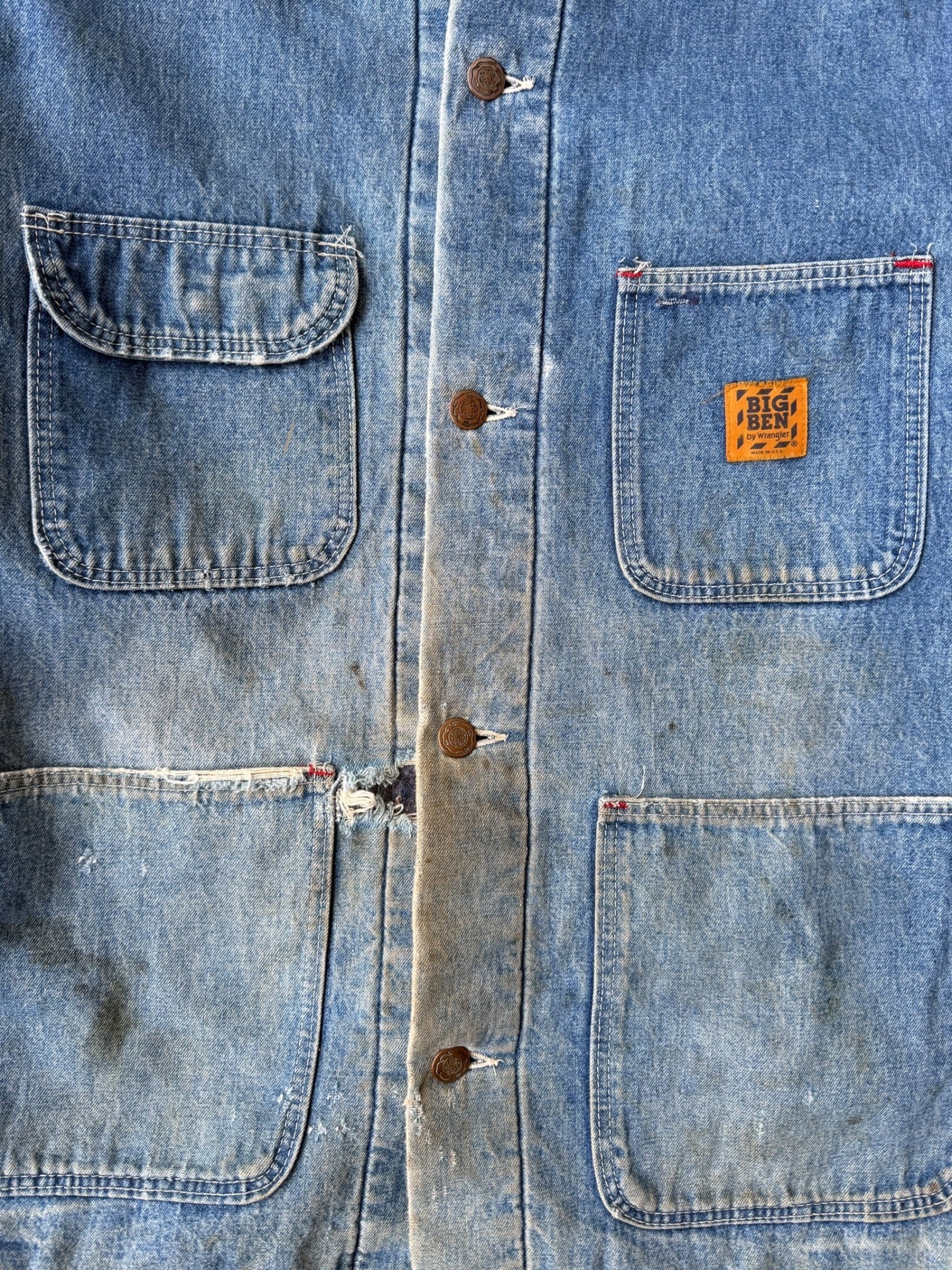 70s Wrangler Big Ben Denim Chore Jacket - XL – The Juncture