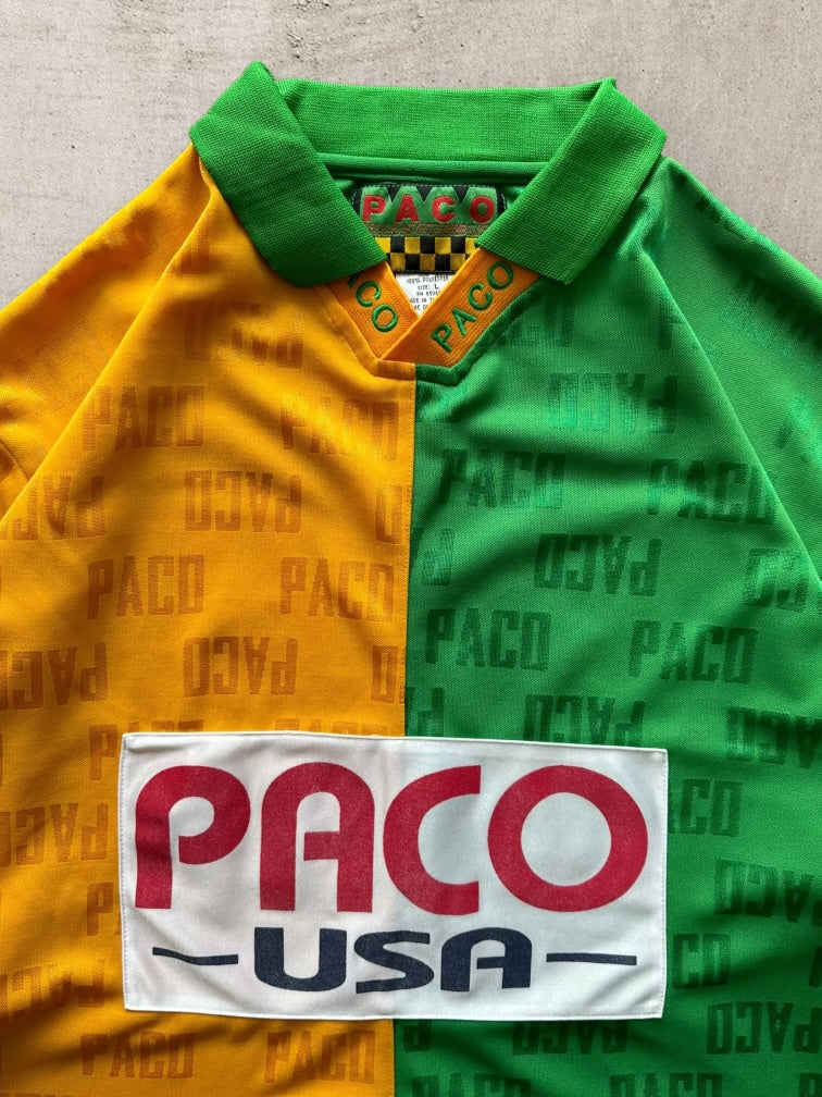 90s Paco USA Color Block Soccer Jersey - XL