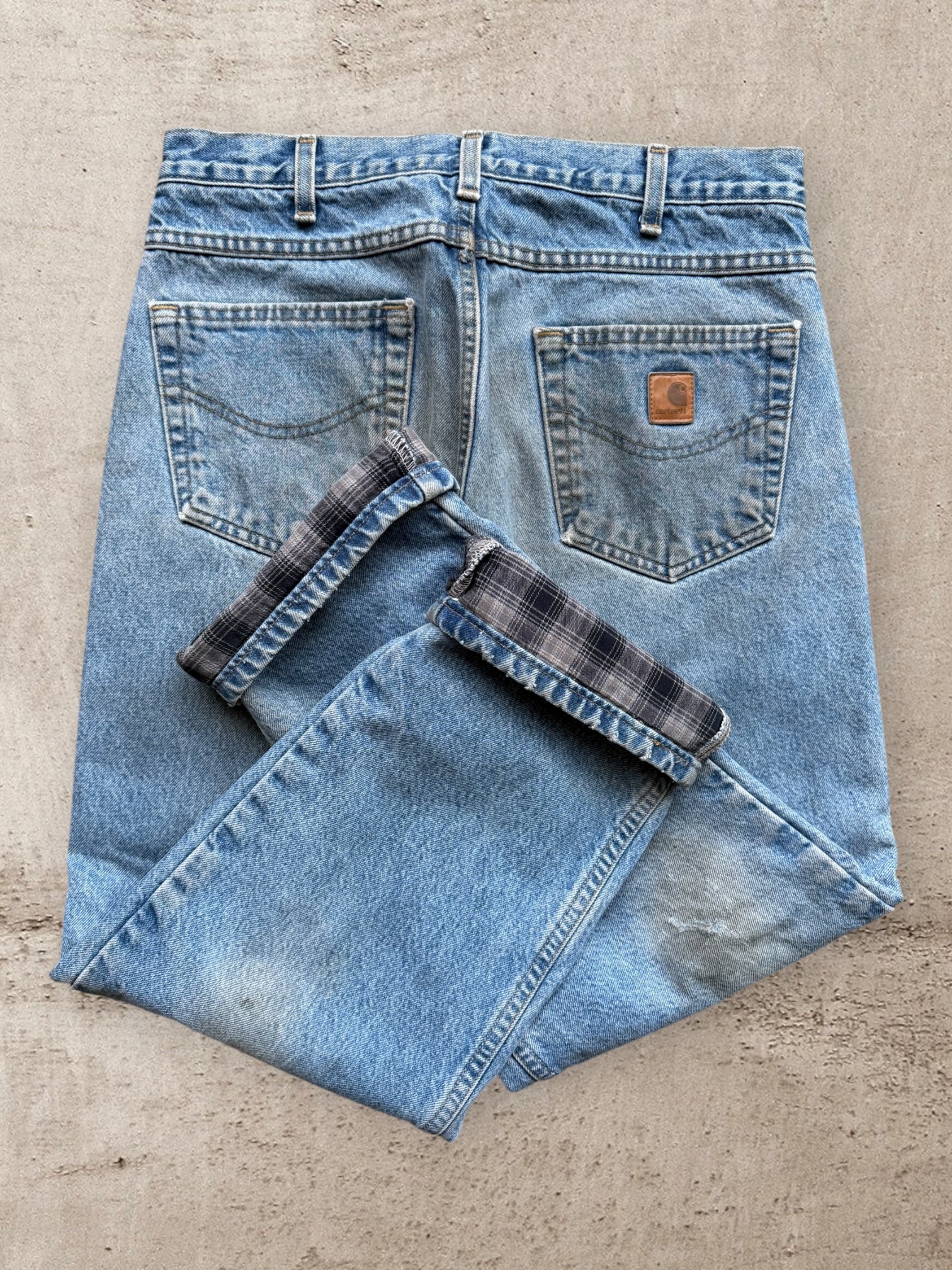 00s Carhartt Blanket Lined Denim Jeans - 33”