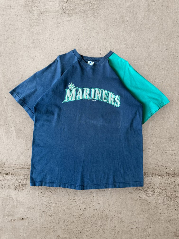 90s Starter Seattle Mariners Color Block T-Shirt - XL
