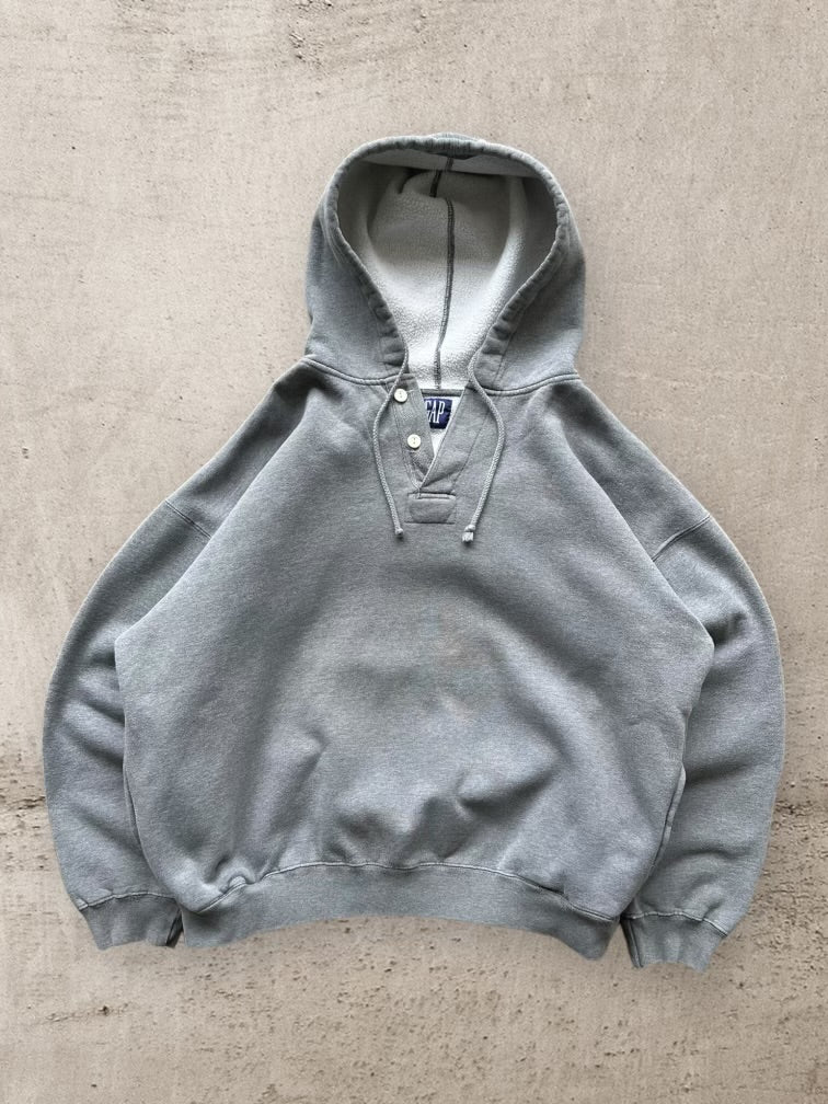 90s Gap Henley Hoodie - XL