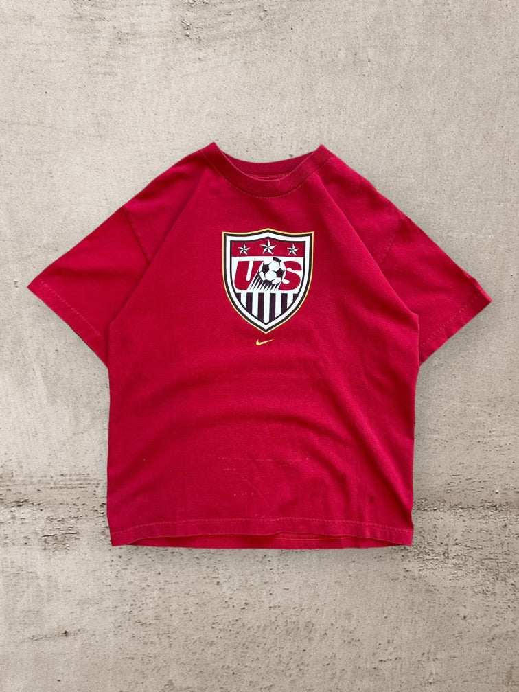 00s Nike Team USA Soccer Graphic T-Shirt - Youth XL