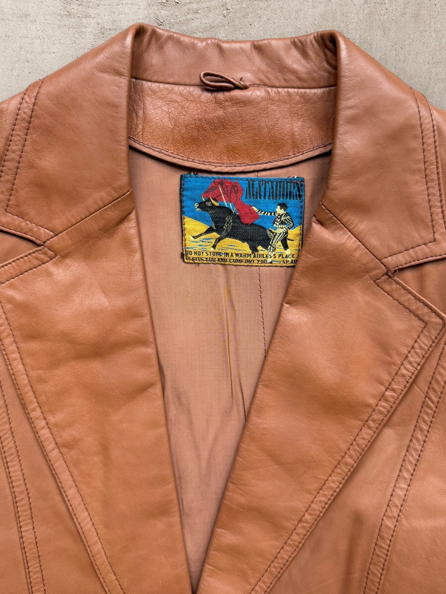 80s Matadorn Blazer Leather Jacket - Small