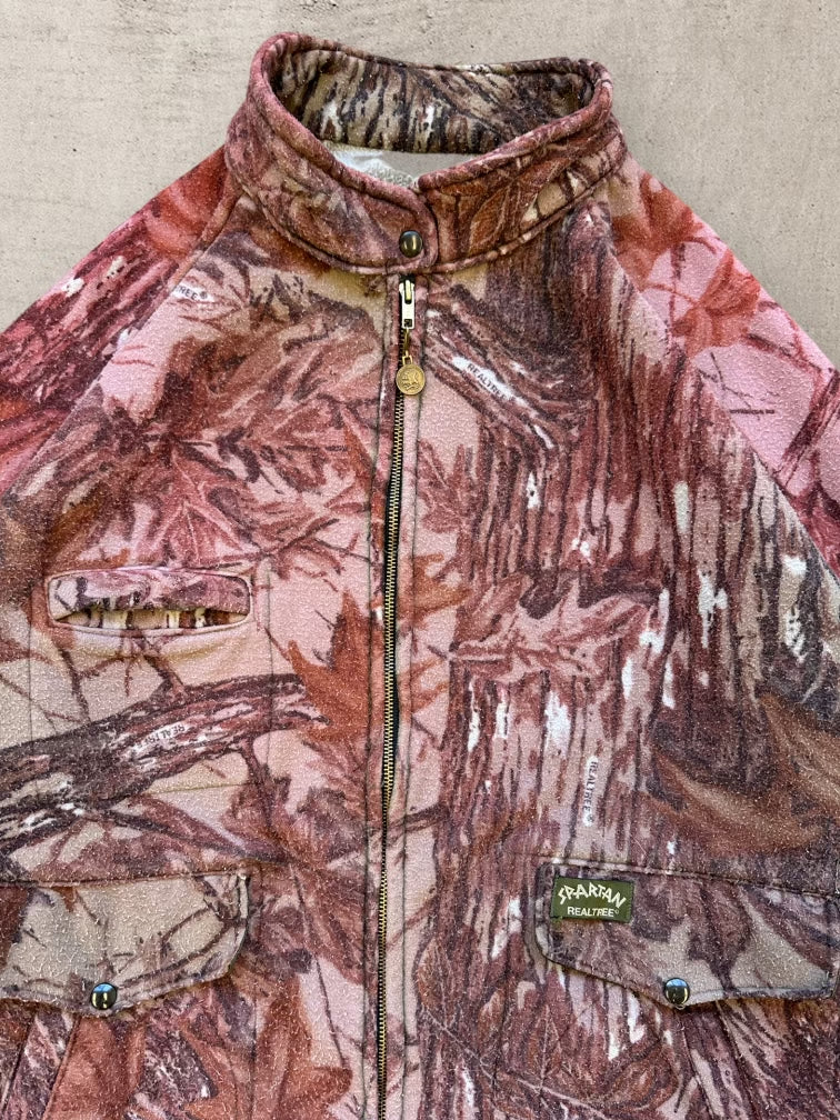90s Spartan Sherpa Lined Pink Real Tree Camouflage Fleece - XXL