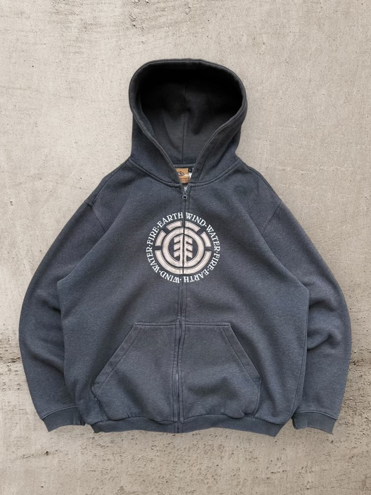 00s Element Skateboards Embroidered Hoodie - Large