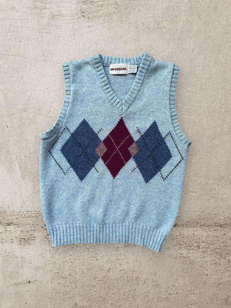 80s McGregor Argyle Knit Vest - Small