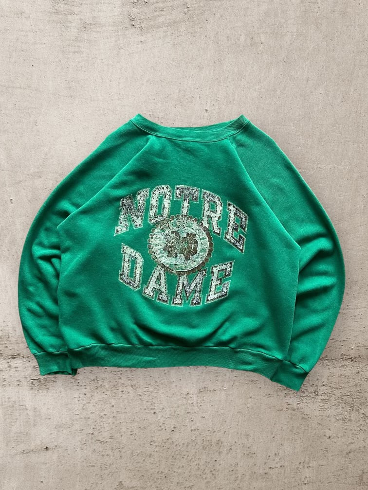 80s Champion Notre Dame Graphic Crewneck - Large