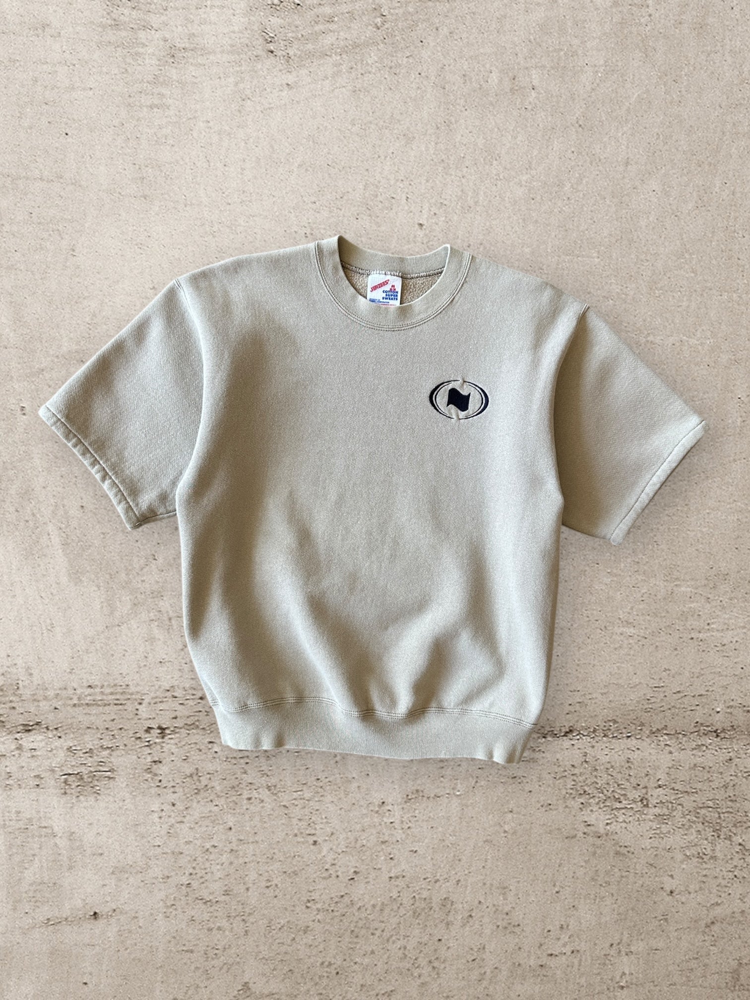 90s Embroidered Short Sleeve Crewneck - Medium