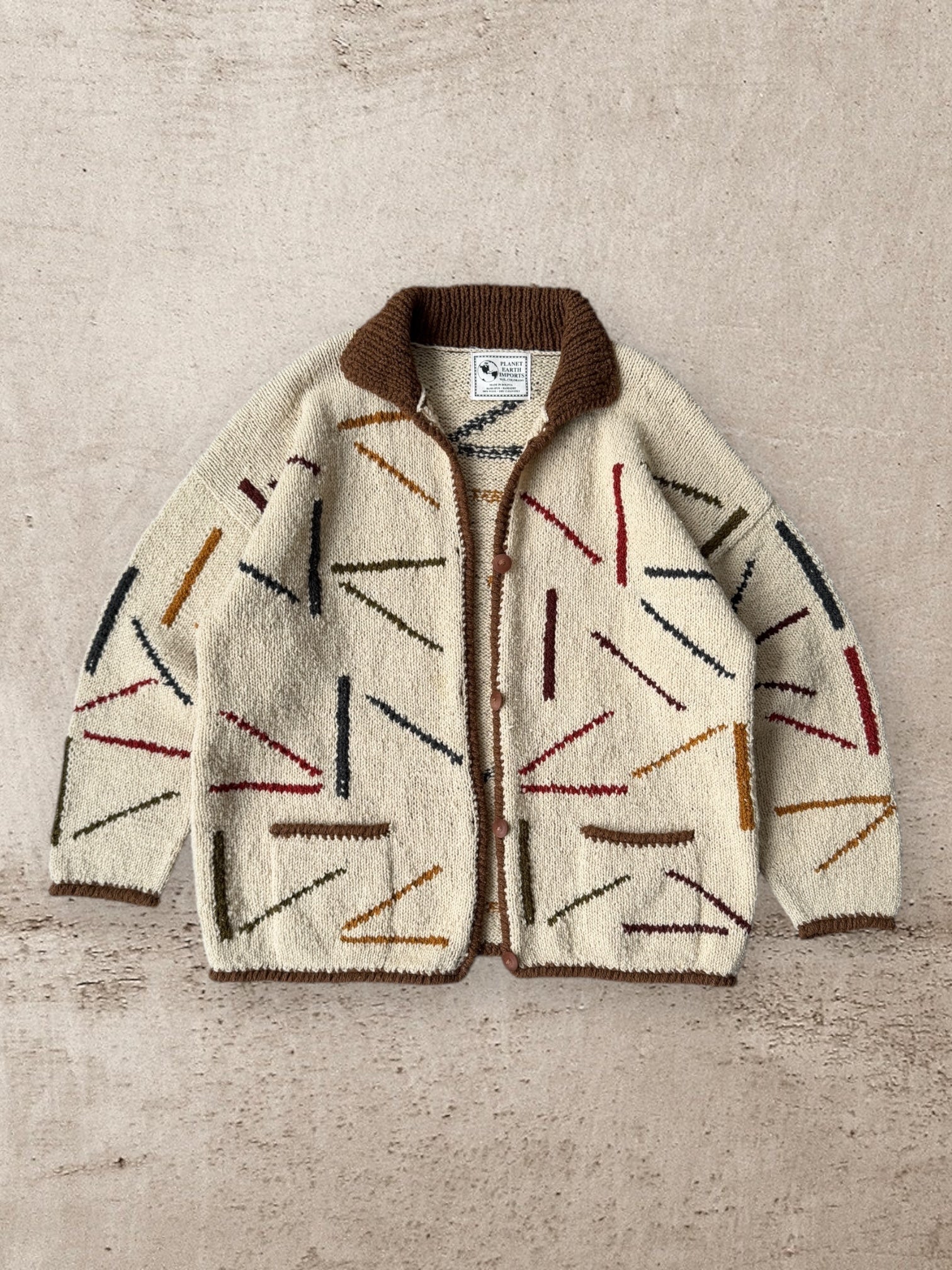 00s Planet Earth Imports Hand Hand Knit Sweater - XL