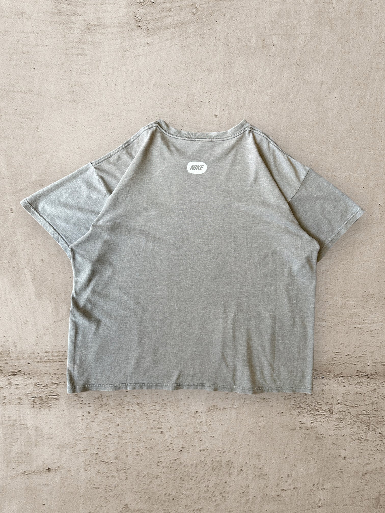 00s Nike Grey Waffle Swoosh T-Shirt - XL