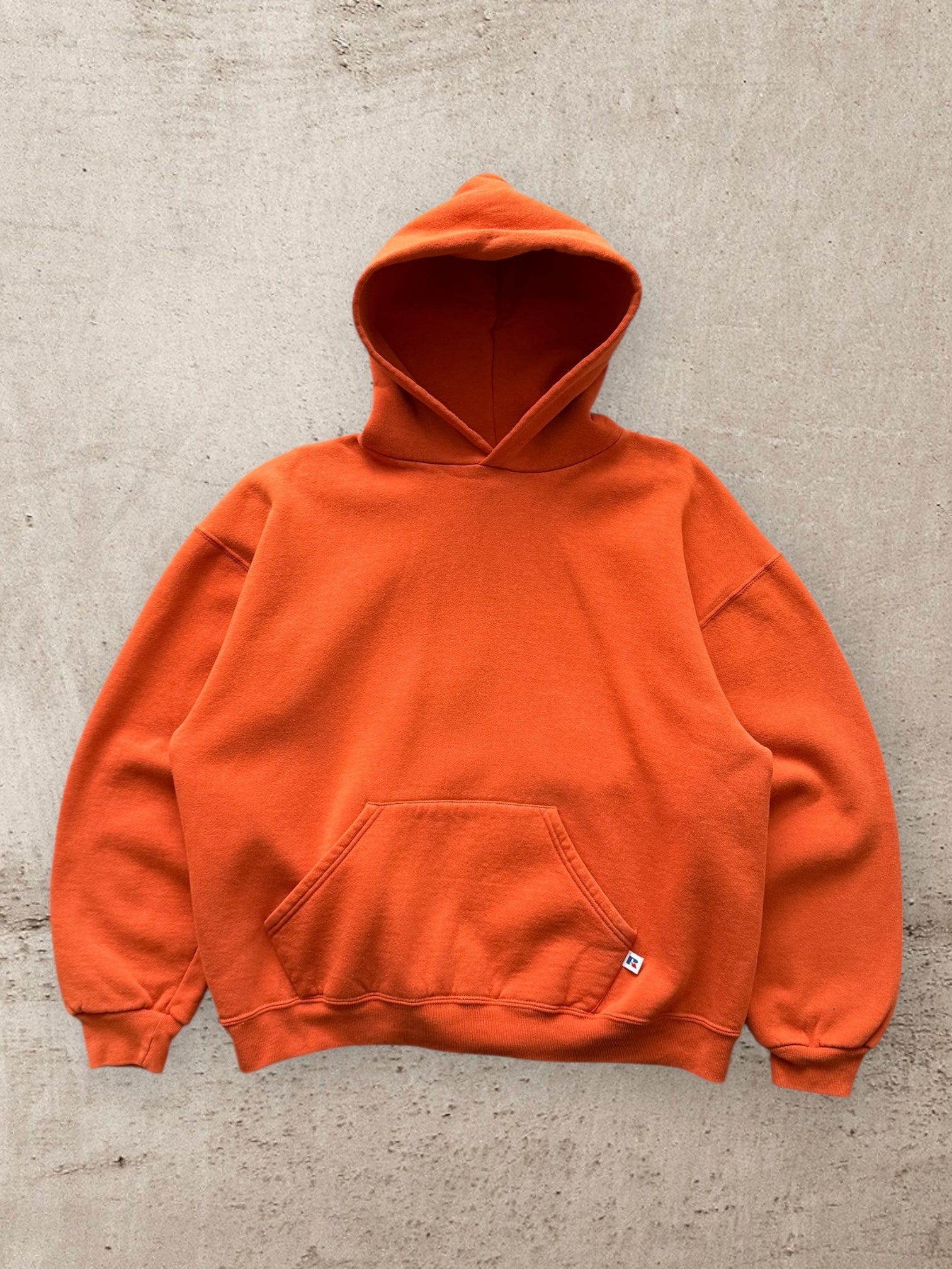 90s Russell Athletic Orange Hoodie - XL