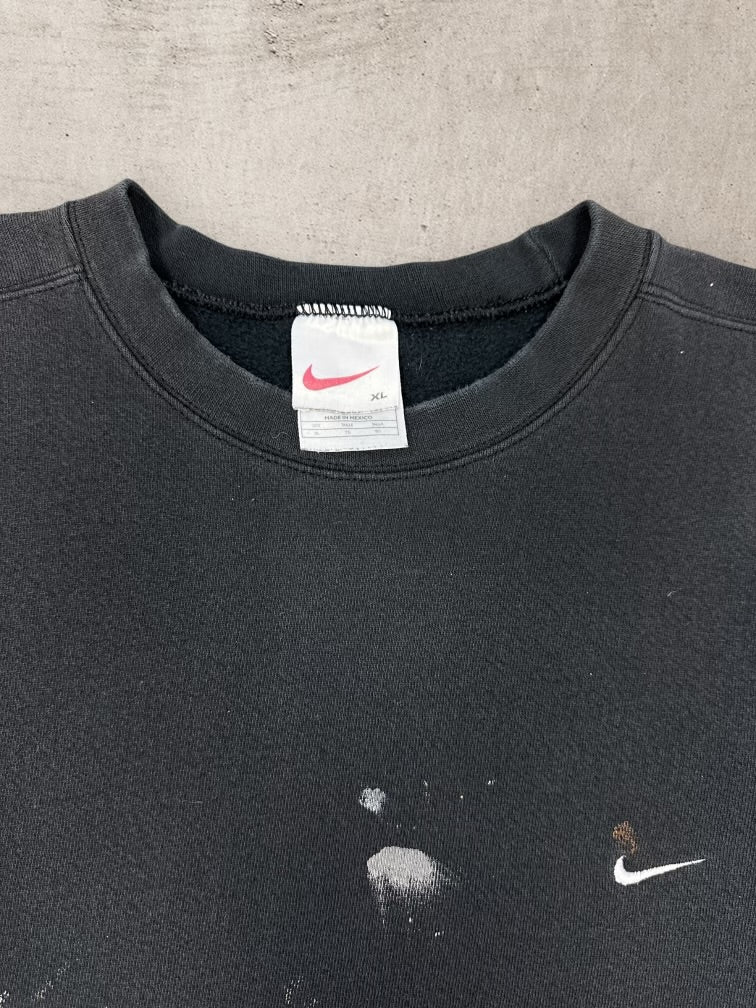 90s Nike Distressed Mini Swoosh Crewneck - XL