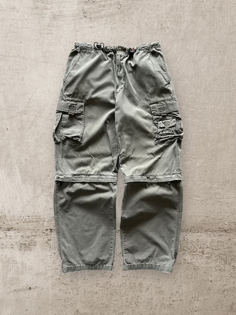 00s American Eagle Convertible Nylon Cargo Pants - 34