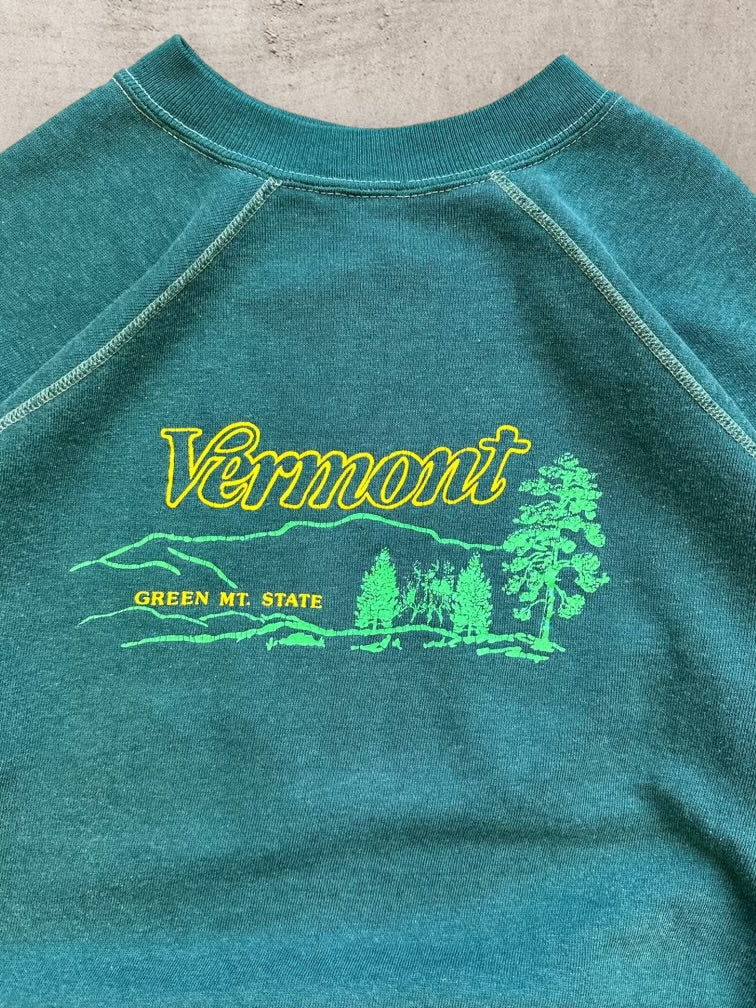 80s Vermont Green Mt. State Graphic Crewneck - Small