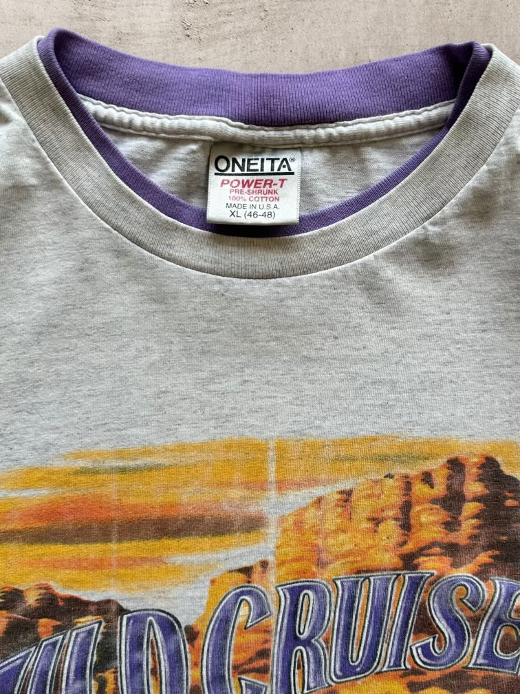 90s Wild Cruiser Double Collar Graphic T-Shirt - XL