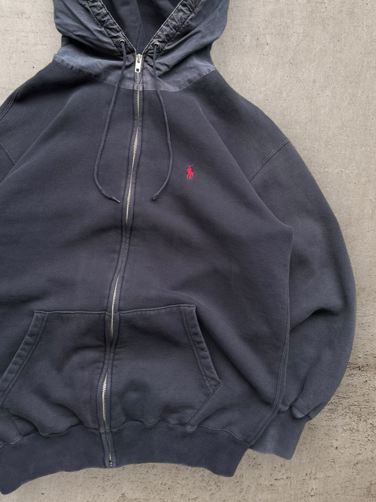 90s Ralph Lauren Zip Up Hoodie - Large