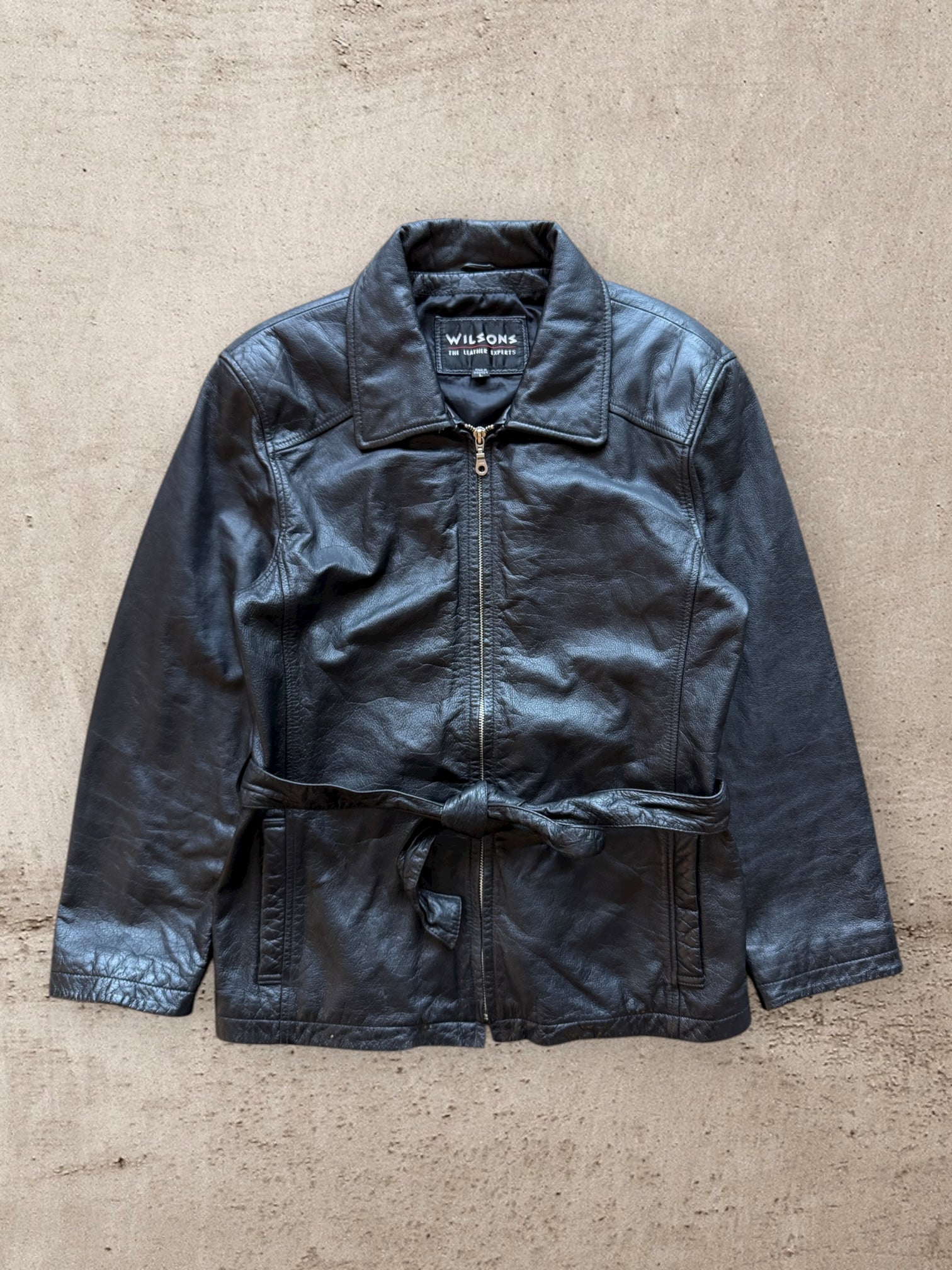 00s Wilson Zip Up Leather Jacket - Large