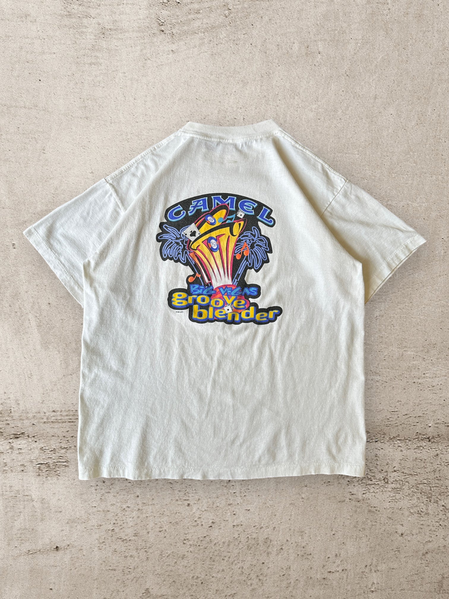 90s キャメル シガレッツ グルーヴ ベンダー ポケット T シャツ - XL