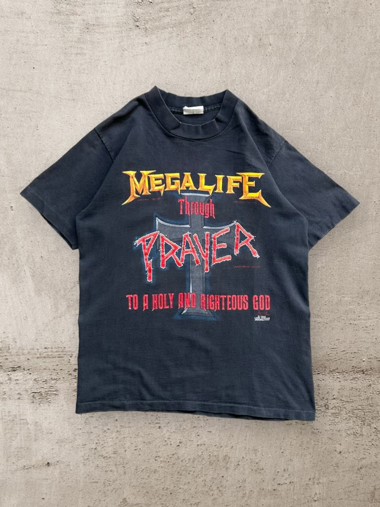 90s Megalife Through Prayer Graphic T-Shirt - Medium