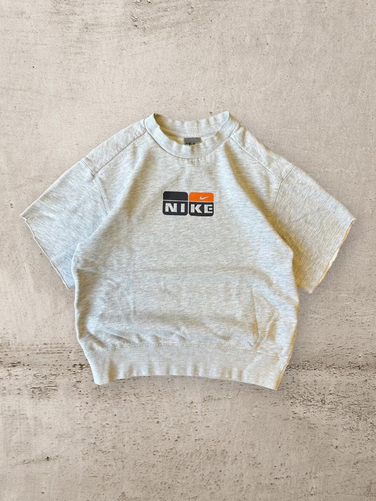 00s Nike Square Graphic Cut Off Crewneck - Small