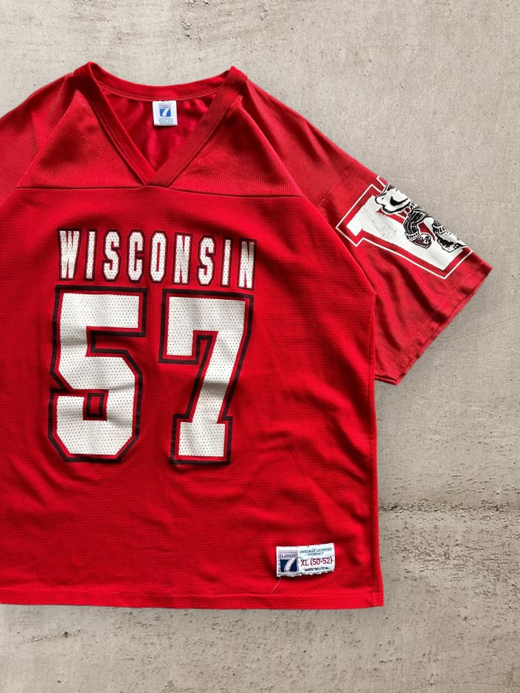 90s Logo7 Wisconsin Badgers Football Jersey - XL