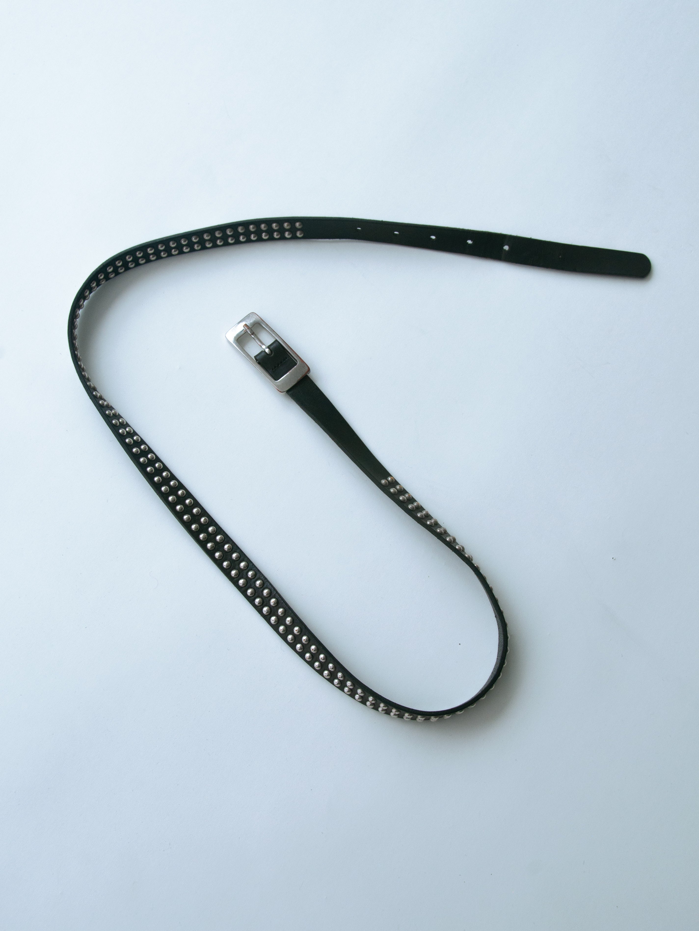 00s Studded Black Leather Belt - 38” – The Juncture