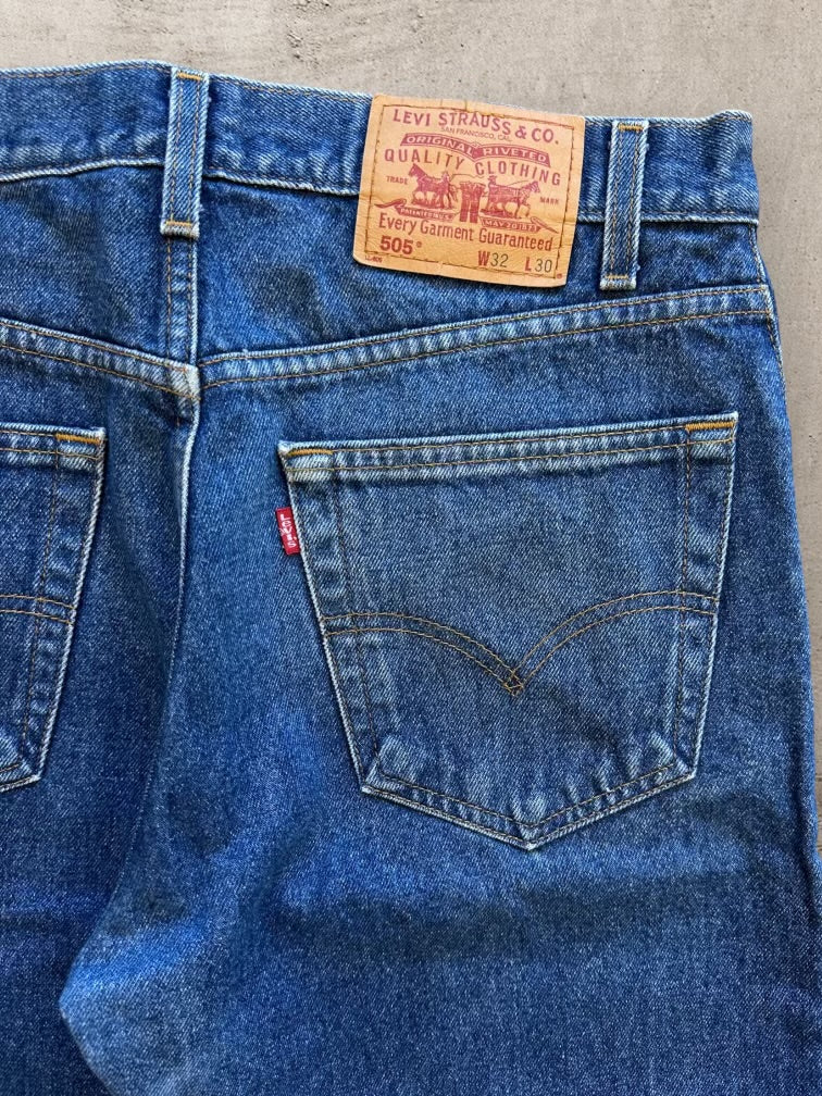 90s Levi’s 505 Dark Wash Denim Jeans - 32x29