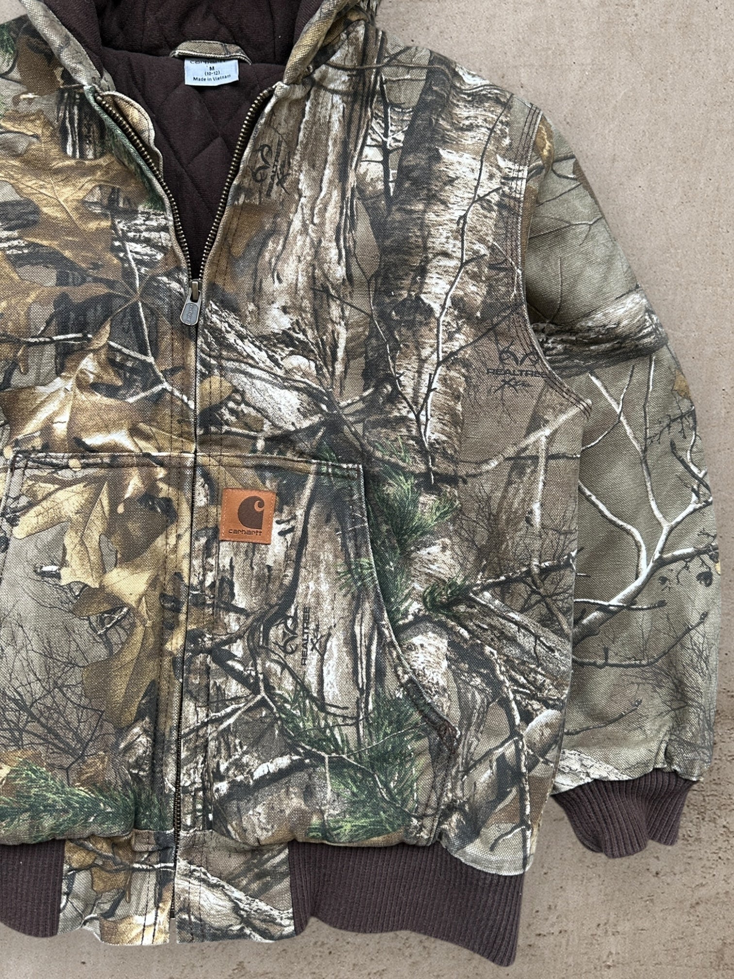 00s Carhartt Real Tree Camouflage Hooded Jacket - Youth Medium