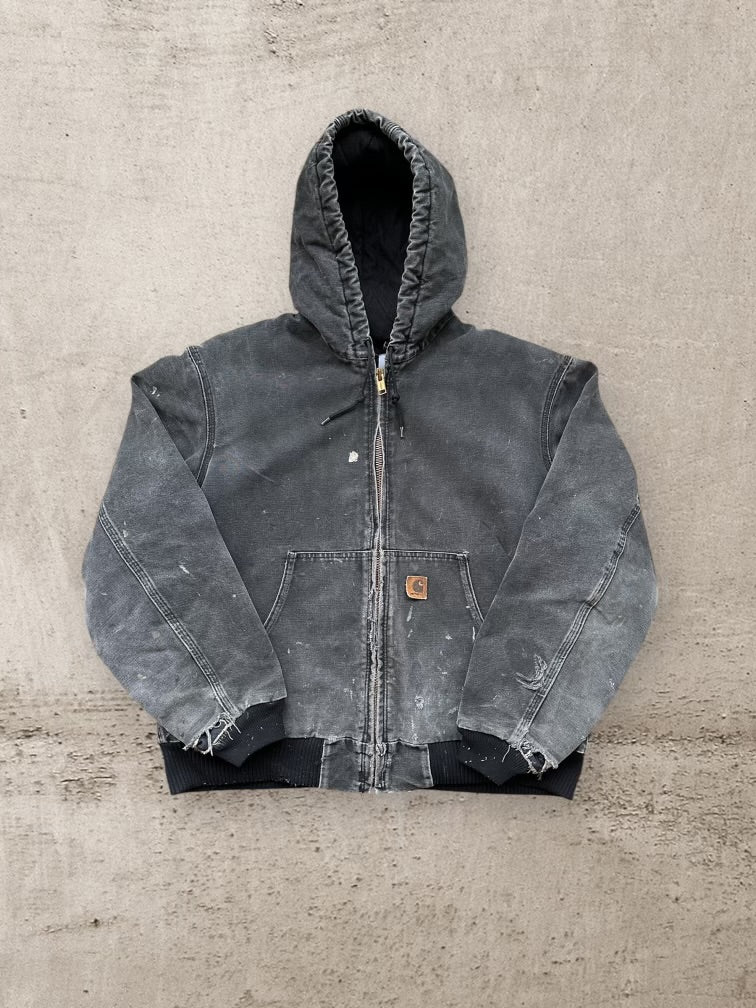 00s Carhartt Distressed Hooded Jacket - Large