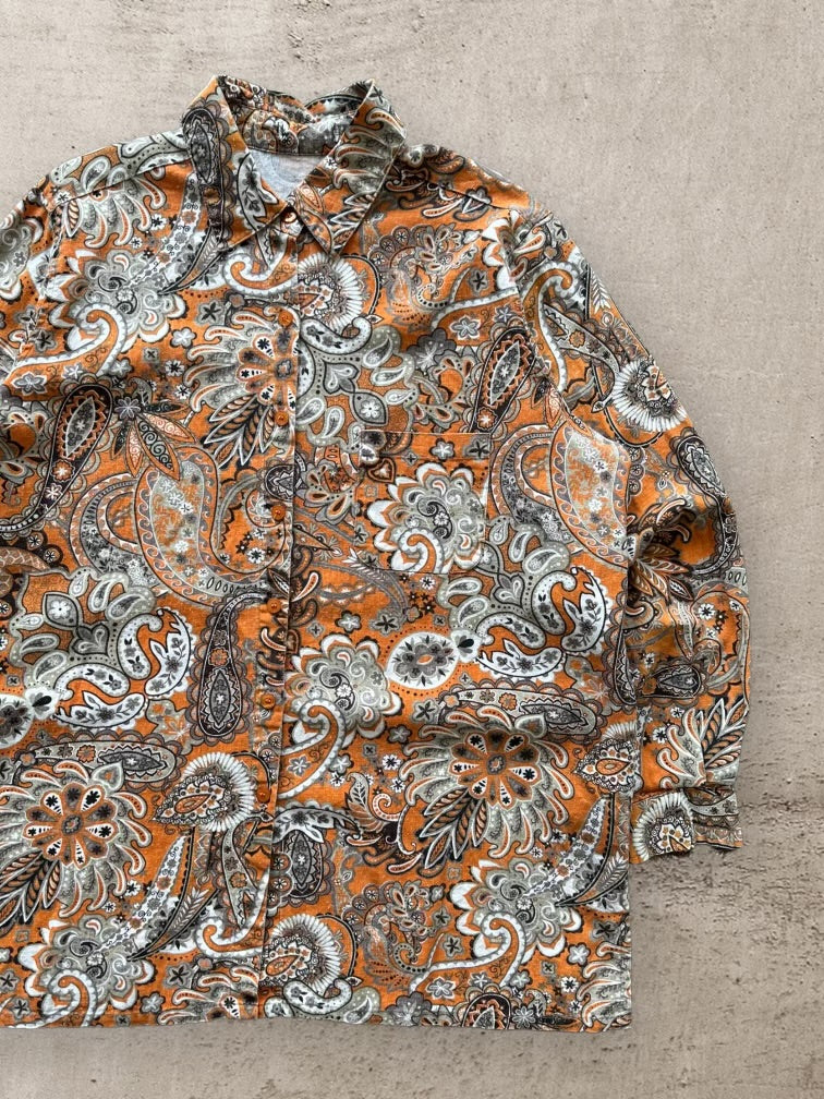 00s Paisley Button Up Shirt - XL