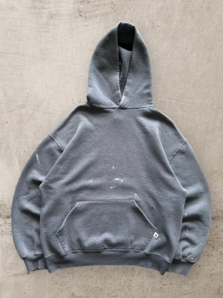 90s Russell Athletic Distressed Hoodie - Large