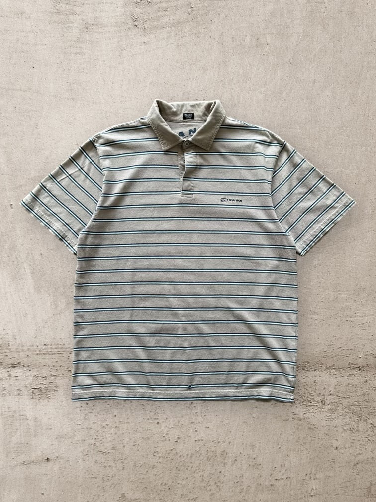 00s Vans Striped Polo Shirt - XL