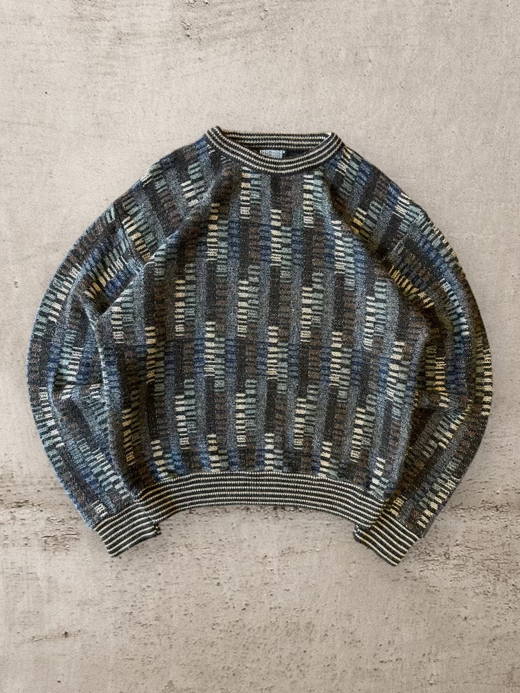 90s Knightsbridge Multicolor Knit Sweater - Large
