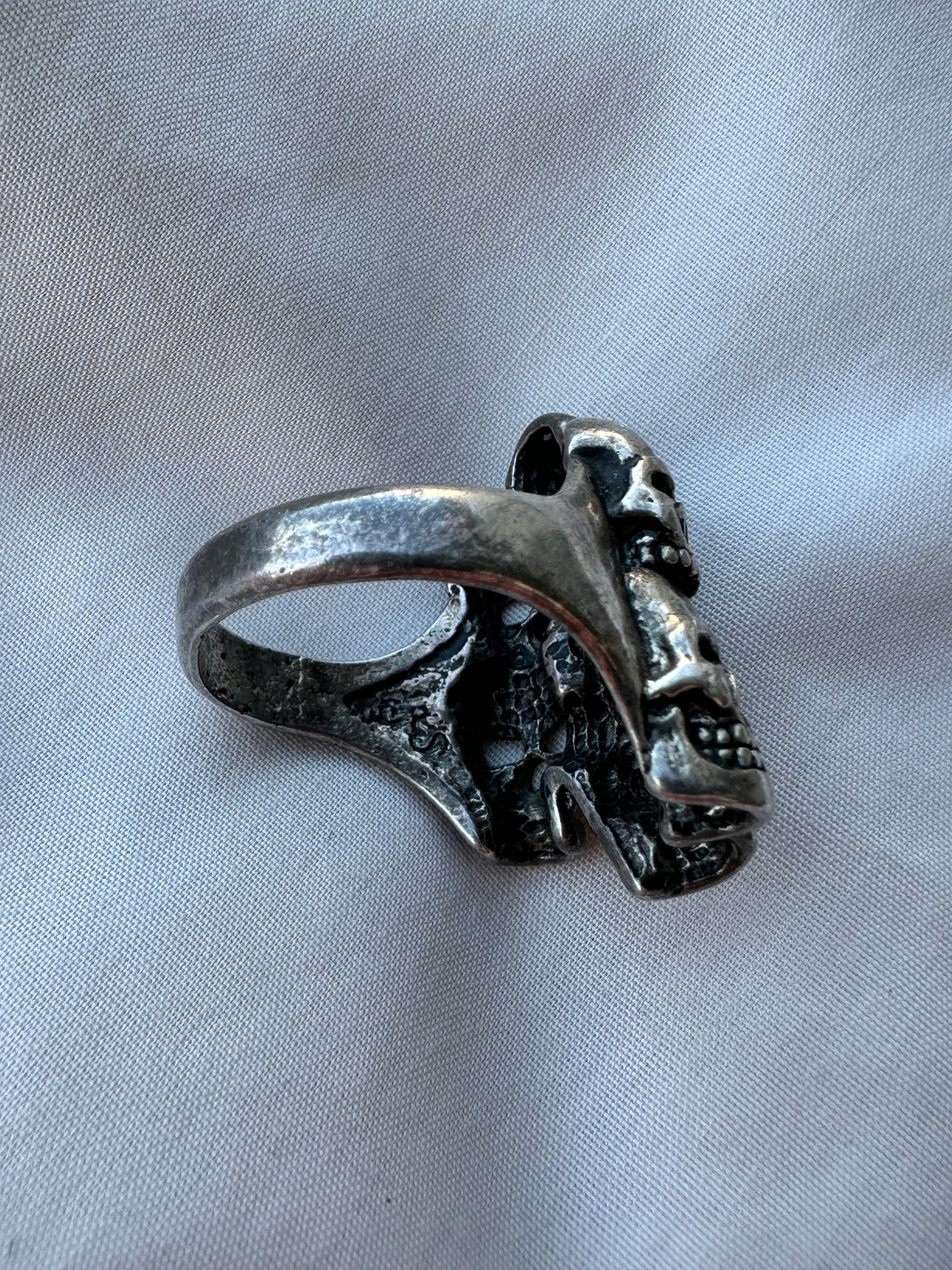 80s/90s G&S Skull Biker Ring Size 11.5