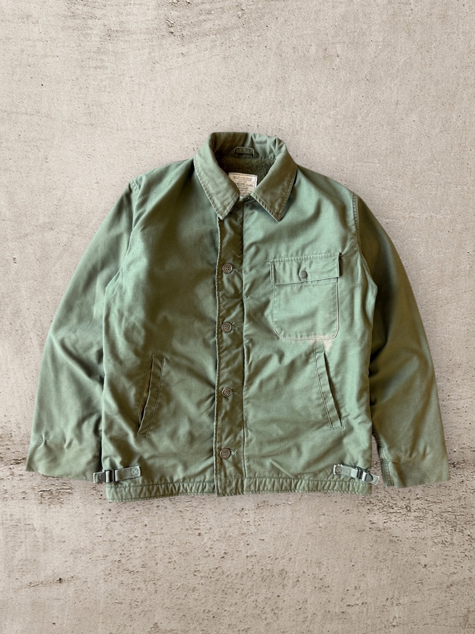 70s U.S Military Navy A-2 Deck Jacket - Medium