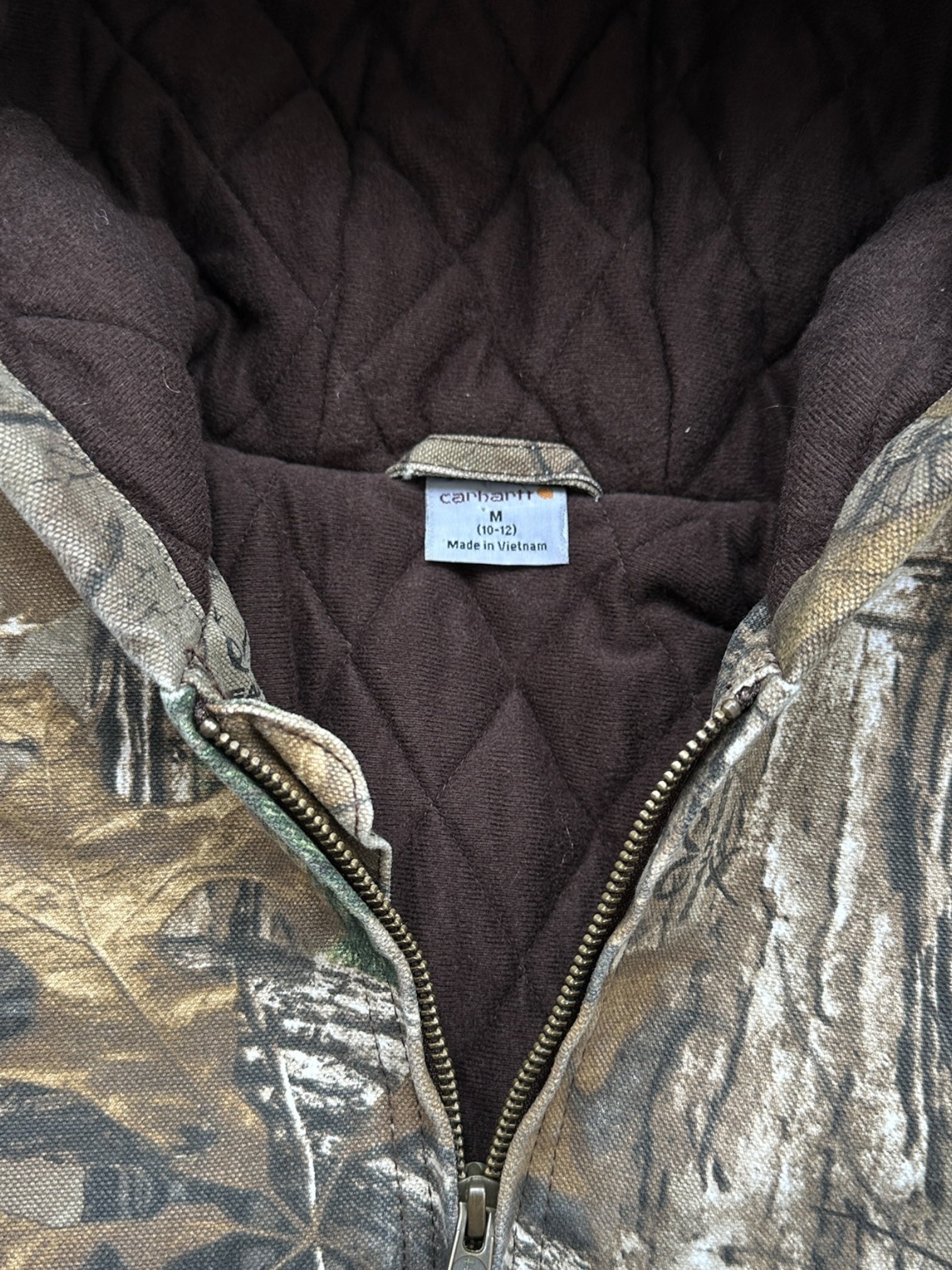 00s Carhartt Real Tree Camouflage Hooded Jacket - Youth Medium