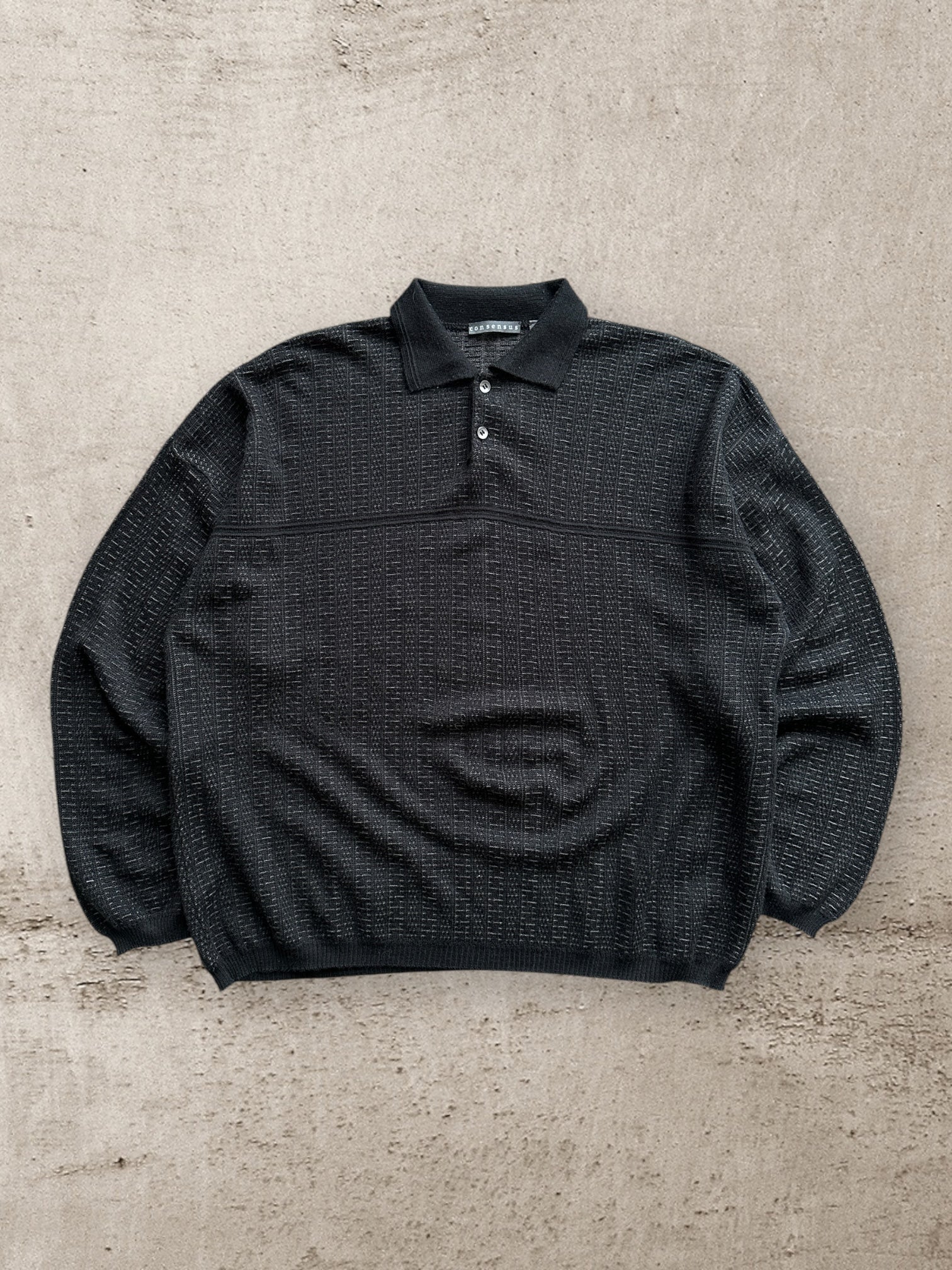 00s Consensus Polo Knit Sweater - XXL