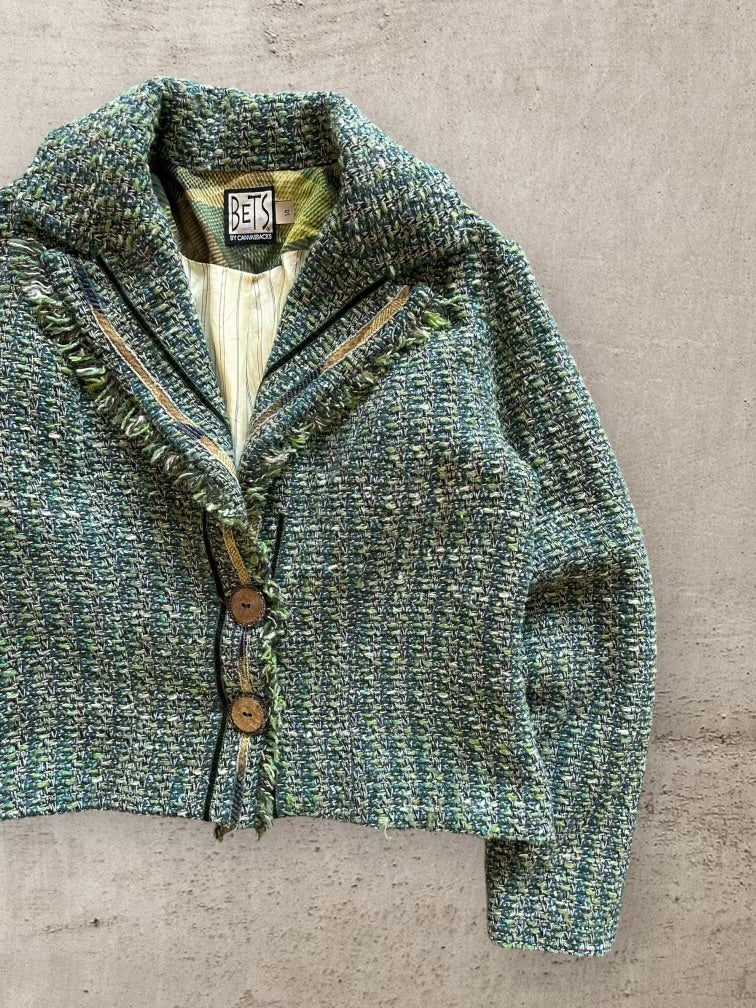 90s Bets Canvasbacks Multicolor Knit Blazer - Small