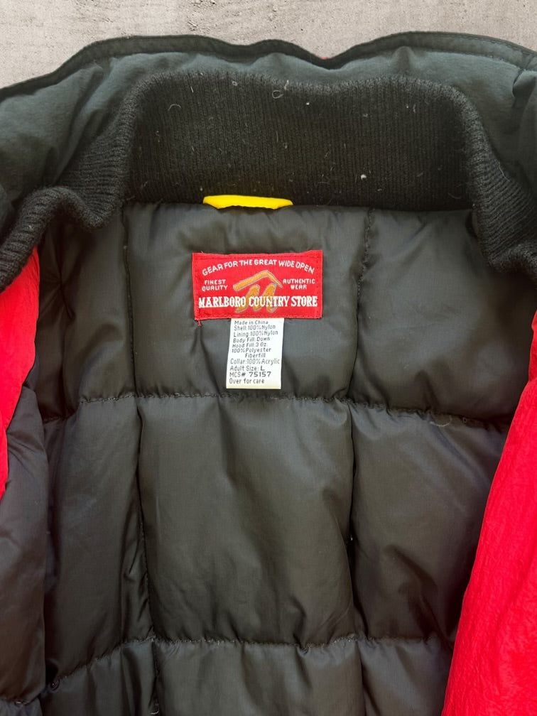 90s Marlboro Quilt Lined Puffer Jacket - Large