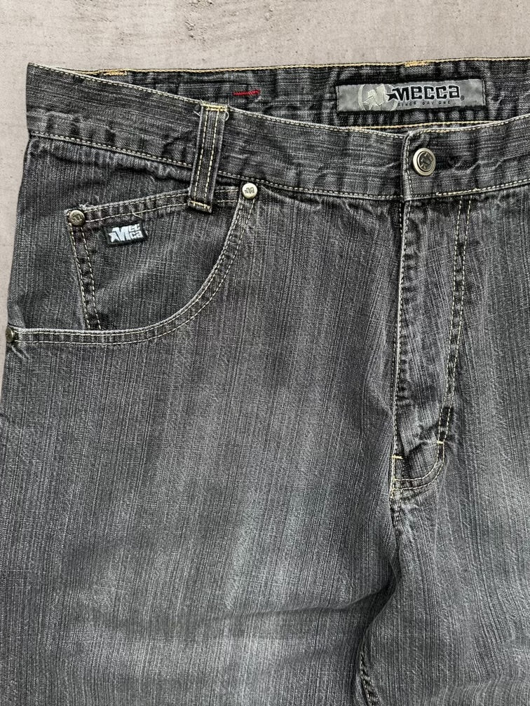 00s Mecca Industries Faded Black Denim Jeans - 36x32