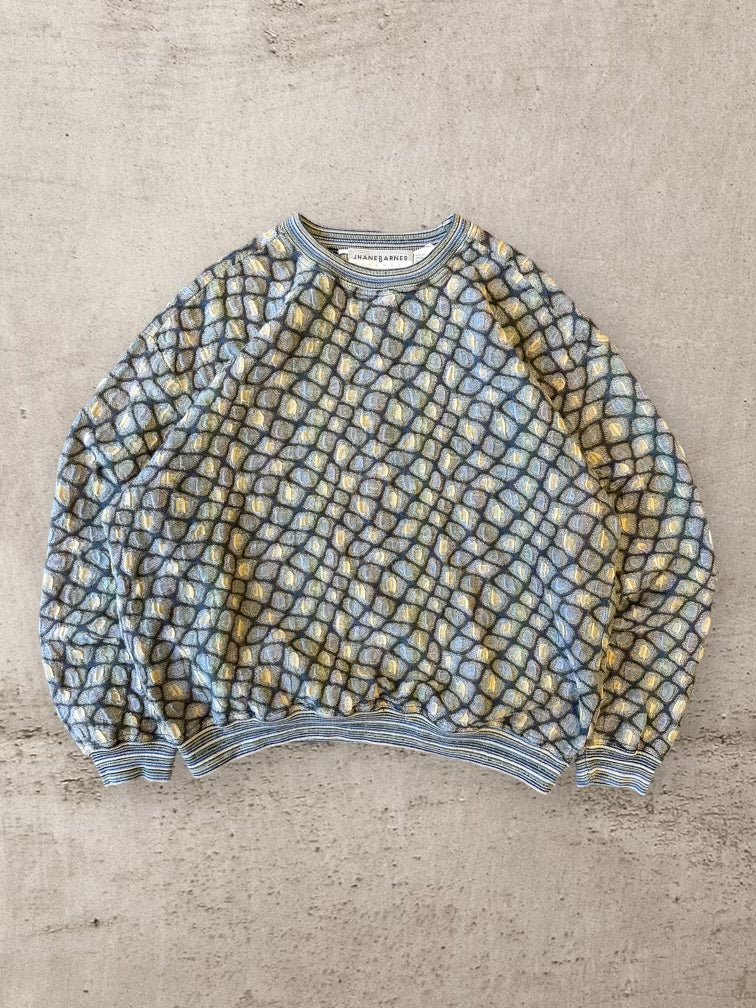 90s Jhane Barnes Multicolor Knit Sweater - XL