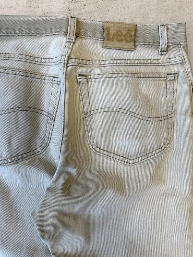 90s Lee Light Grey Denim Jeans - 32x27