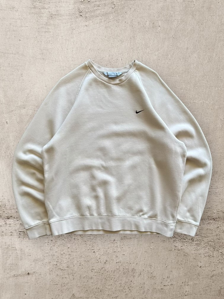 00s Nike Tan Mini Swoosh Crewneck - Large