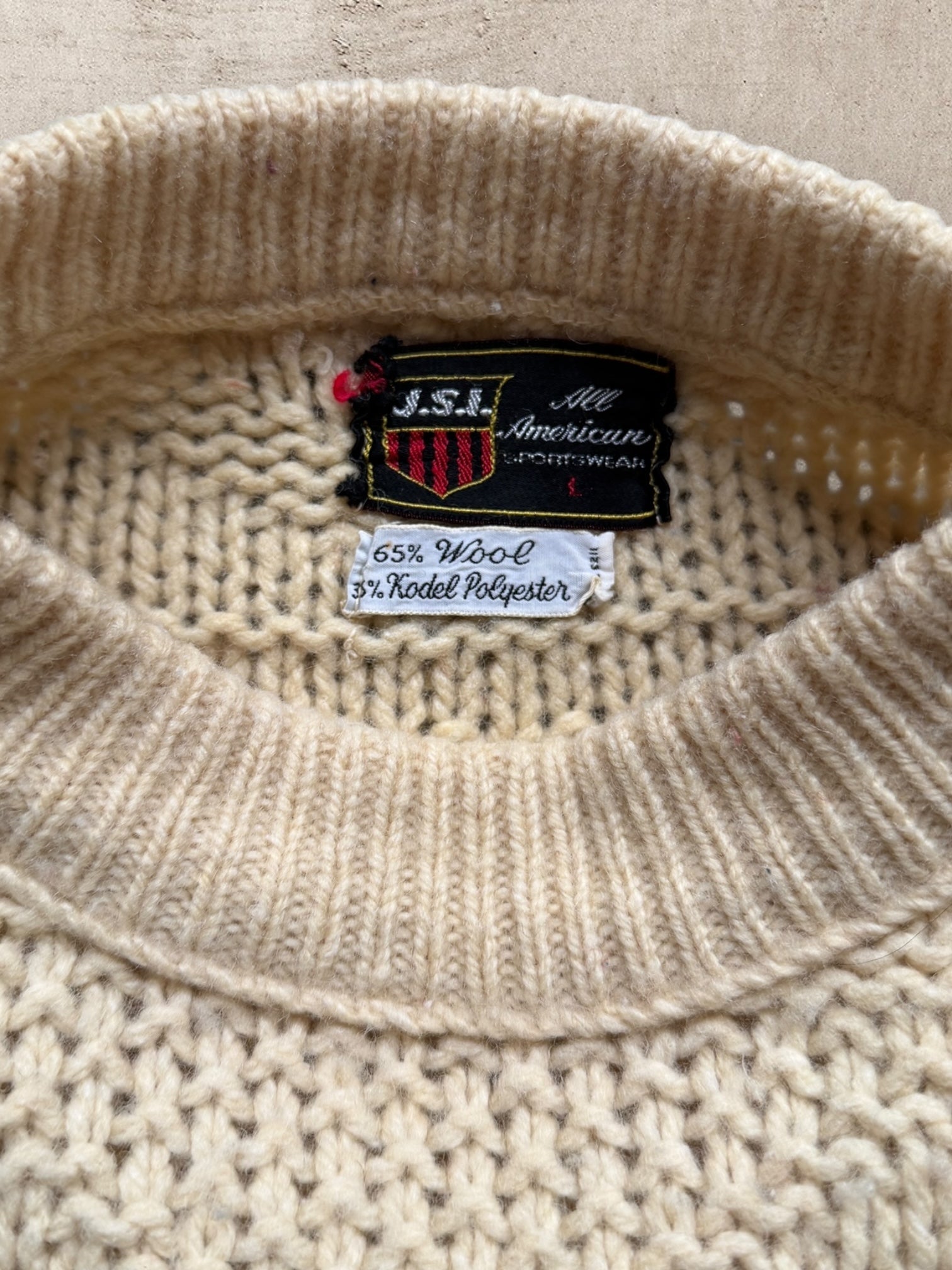 70s JSI Wool Knit Sweater - Medium