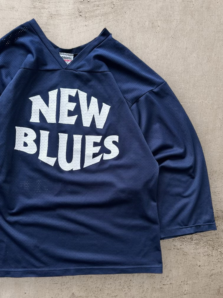 90s New Blues Mesh Hockey Jersey - Large