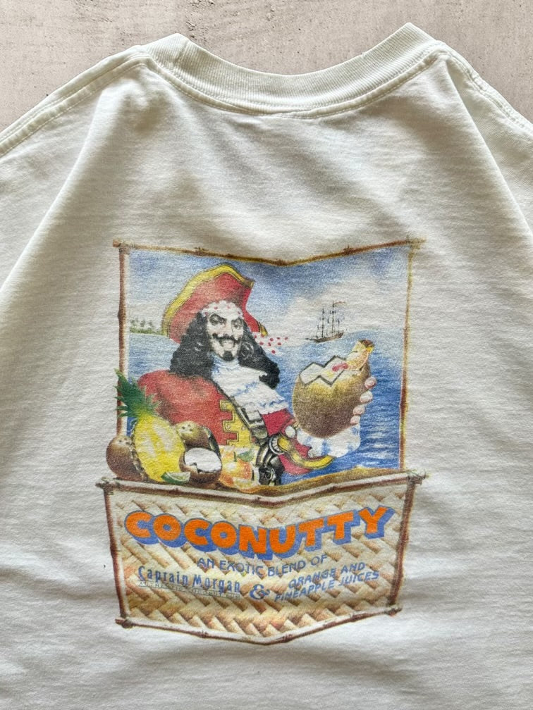 90s Captain Morgan Go CoCoNutty Graphic T-Shirt - XL