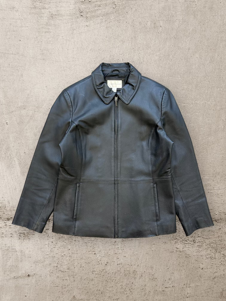 00s Worthington Zip Up Slim Leather Jacket - Women's Large