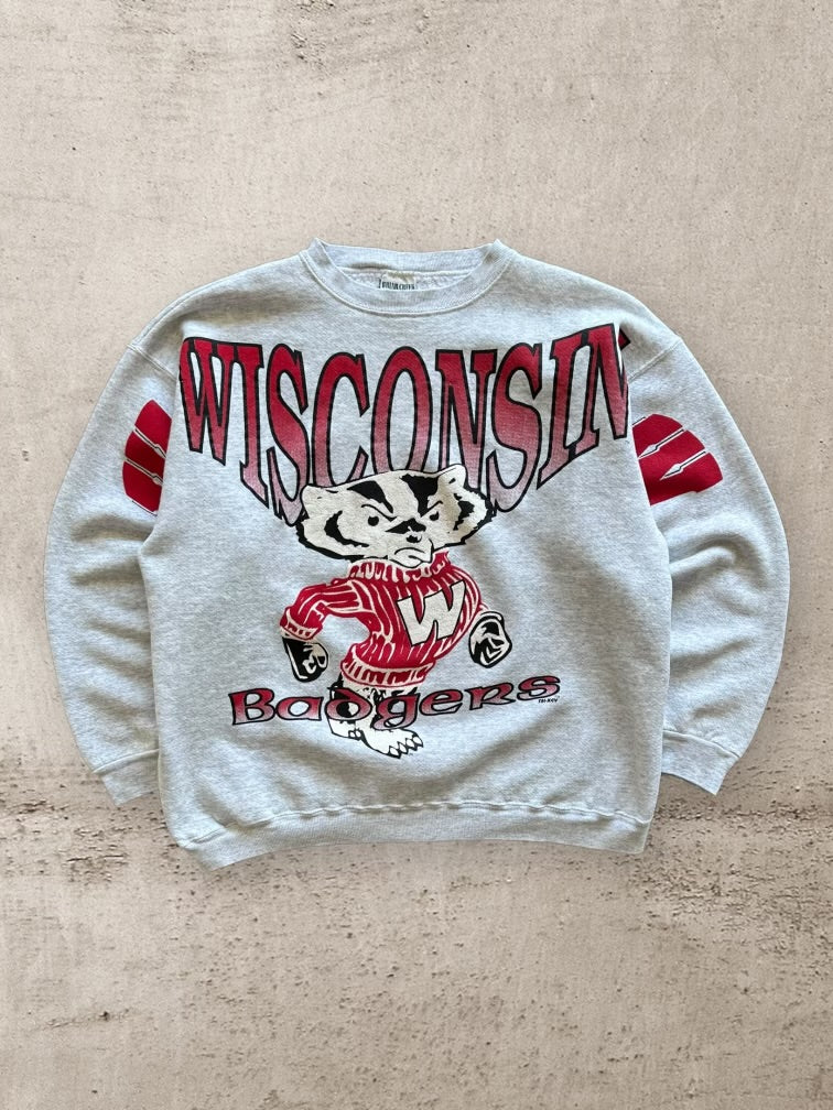 90s Wisconsin Badgers Graphic Crewneck - Large